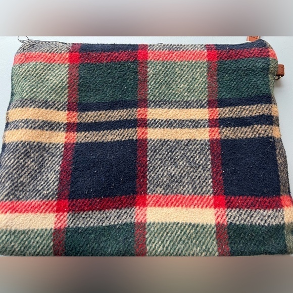 L.I.B. Versatile Green, Red, Navy, and Cream Plaid Pouch - Picture 2 of 6